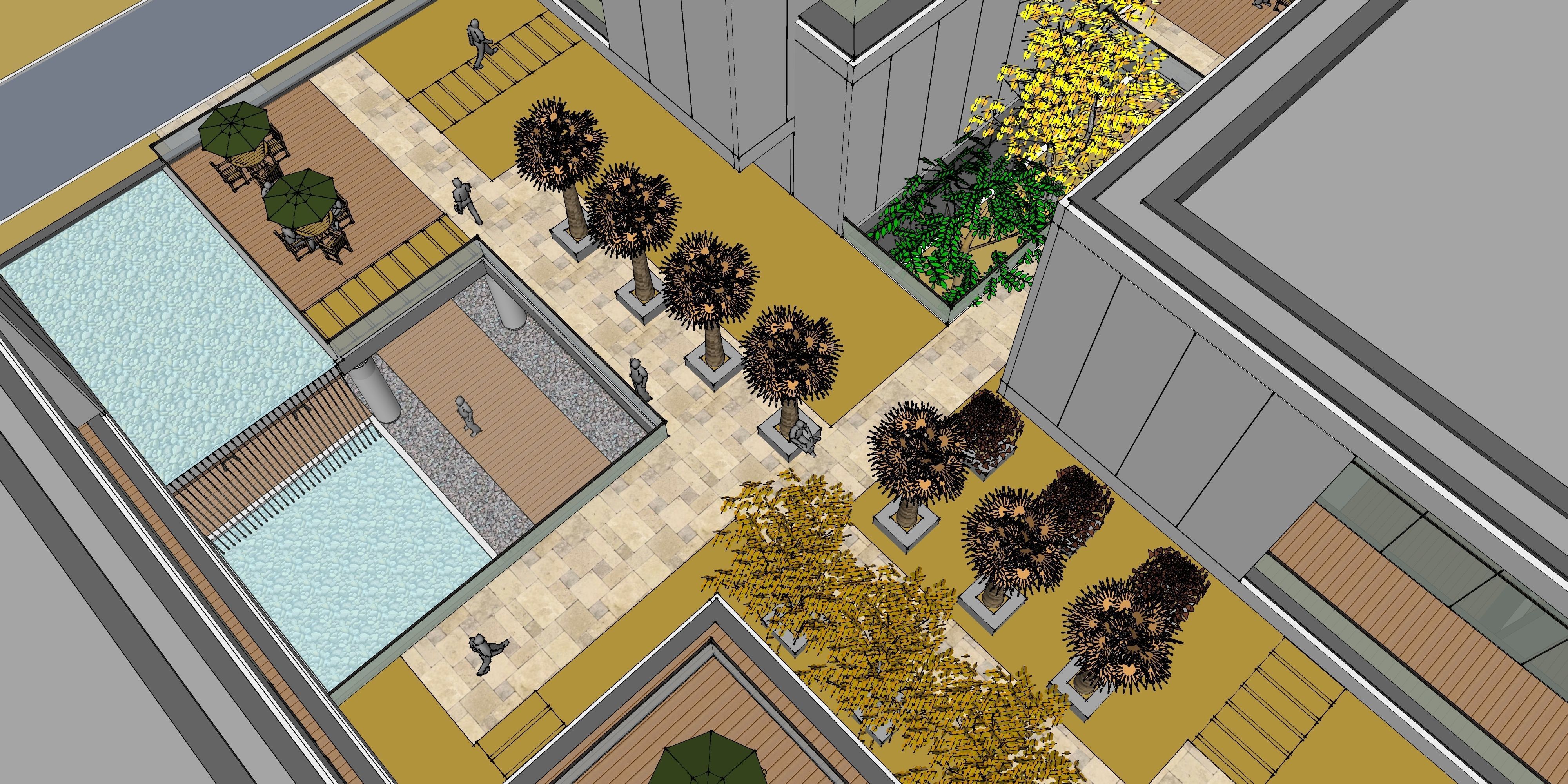 three square boxes-The office building 3D model 3D model_21