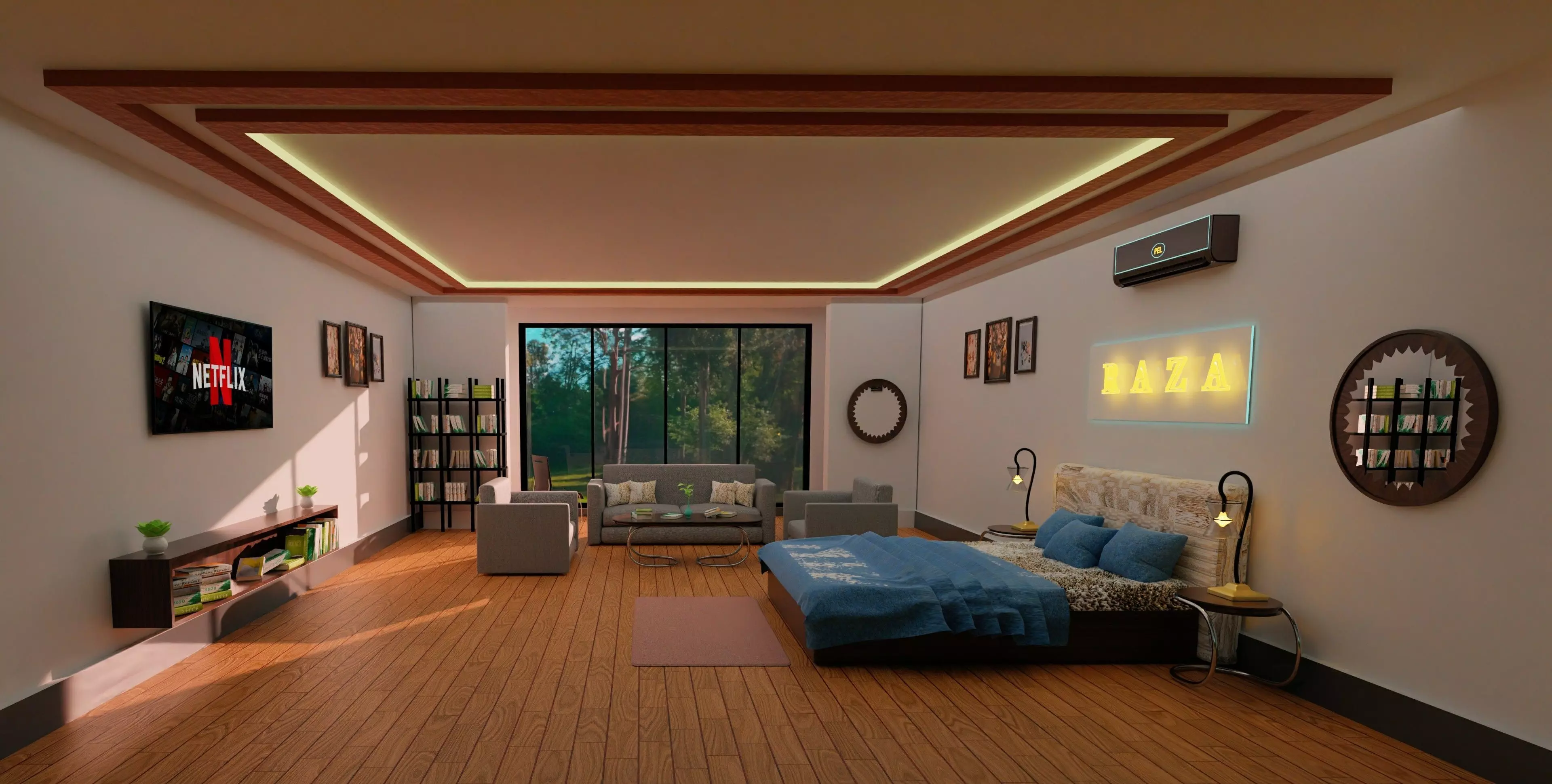 LUXURY BED ROOM INTERIOR 3D model