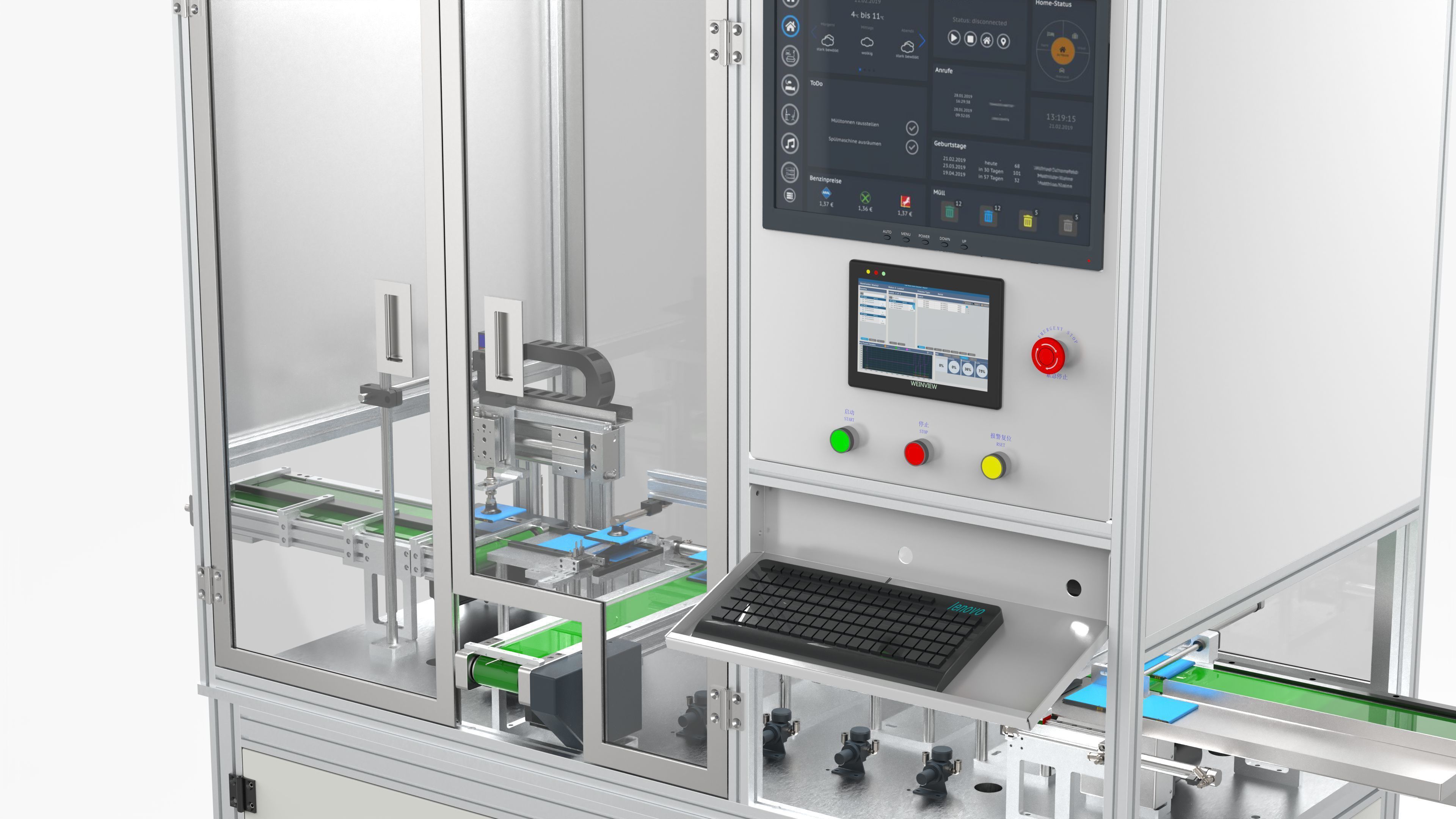 Automatic Soft Pack Battery Pack Measuring Machine 3D model_8