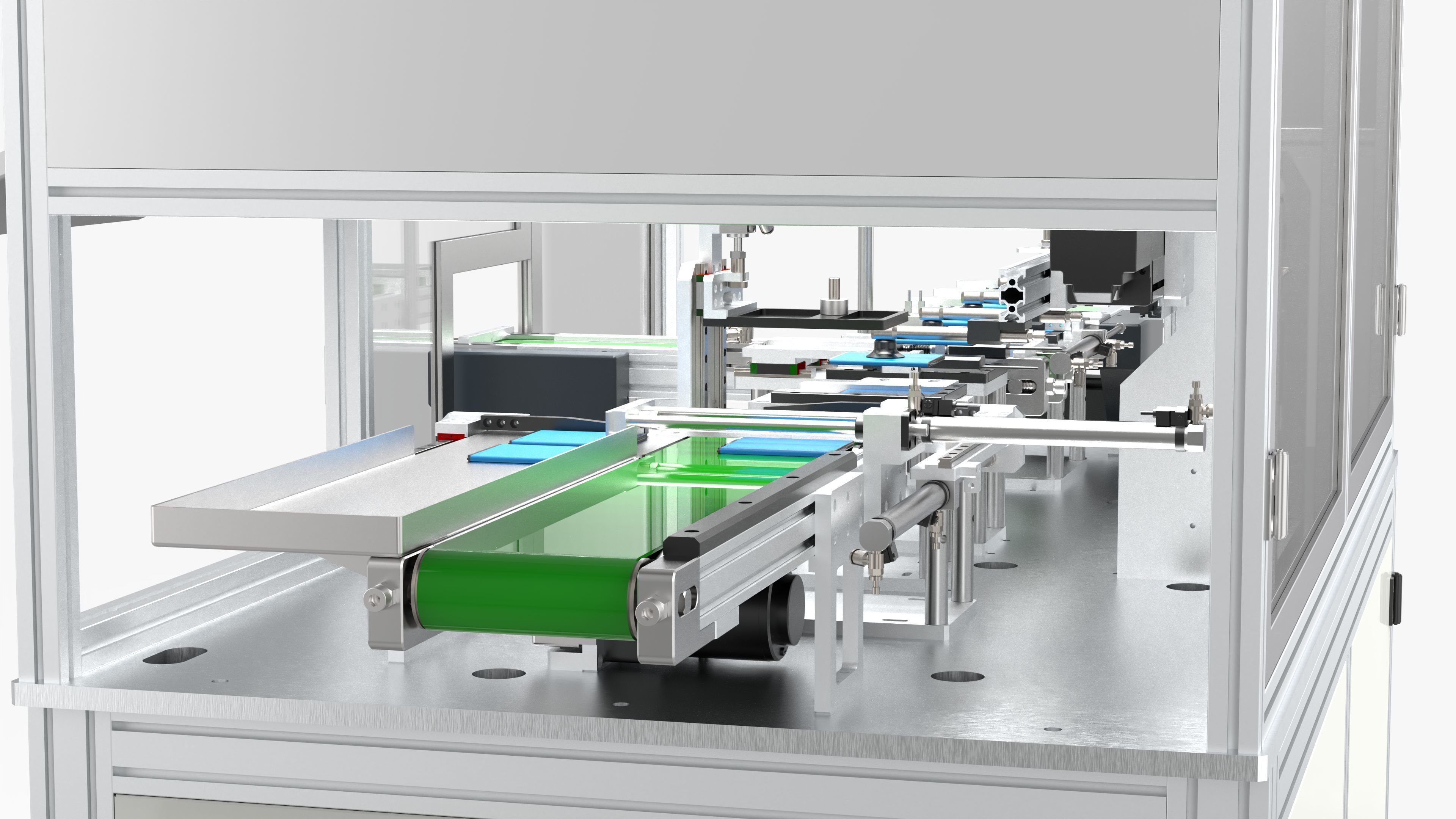 Automatic Soft Pack Battery Pack Measuring Machine 3D model_9