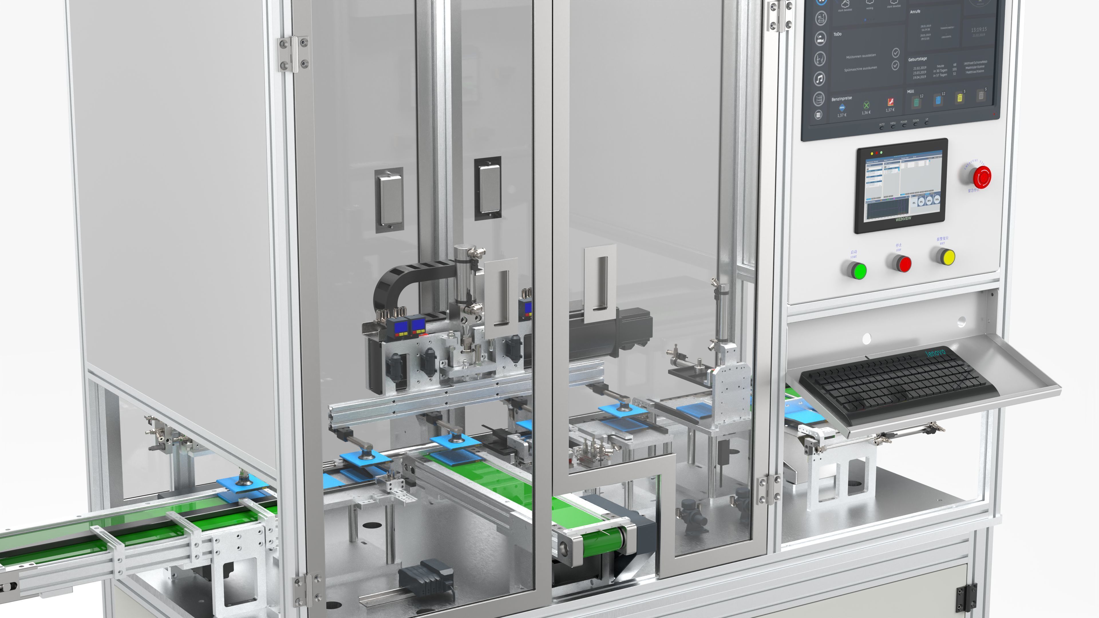 Automatic Soft Pack Battery Pack Measuring Machine 3D model_17