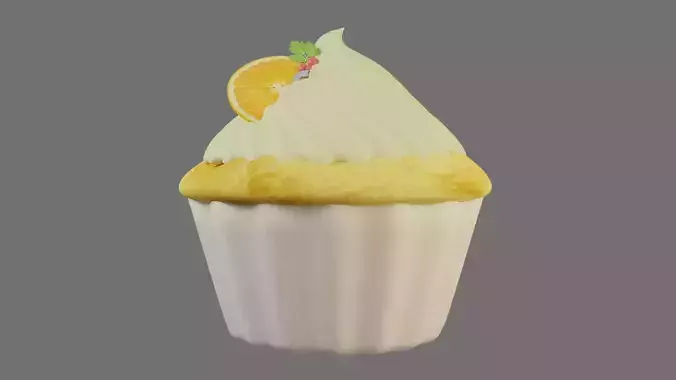 Cupcake Orange 3d Model