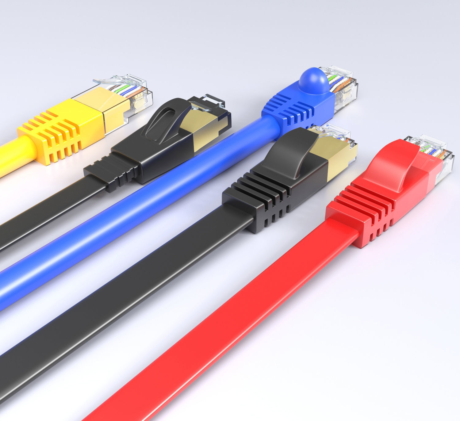 Ethernet RJ-45 Plug cat 5 to cat 7 3D model 3D model_1