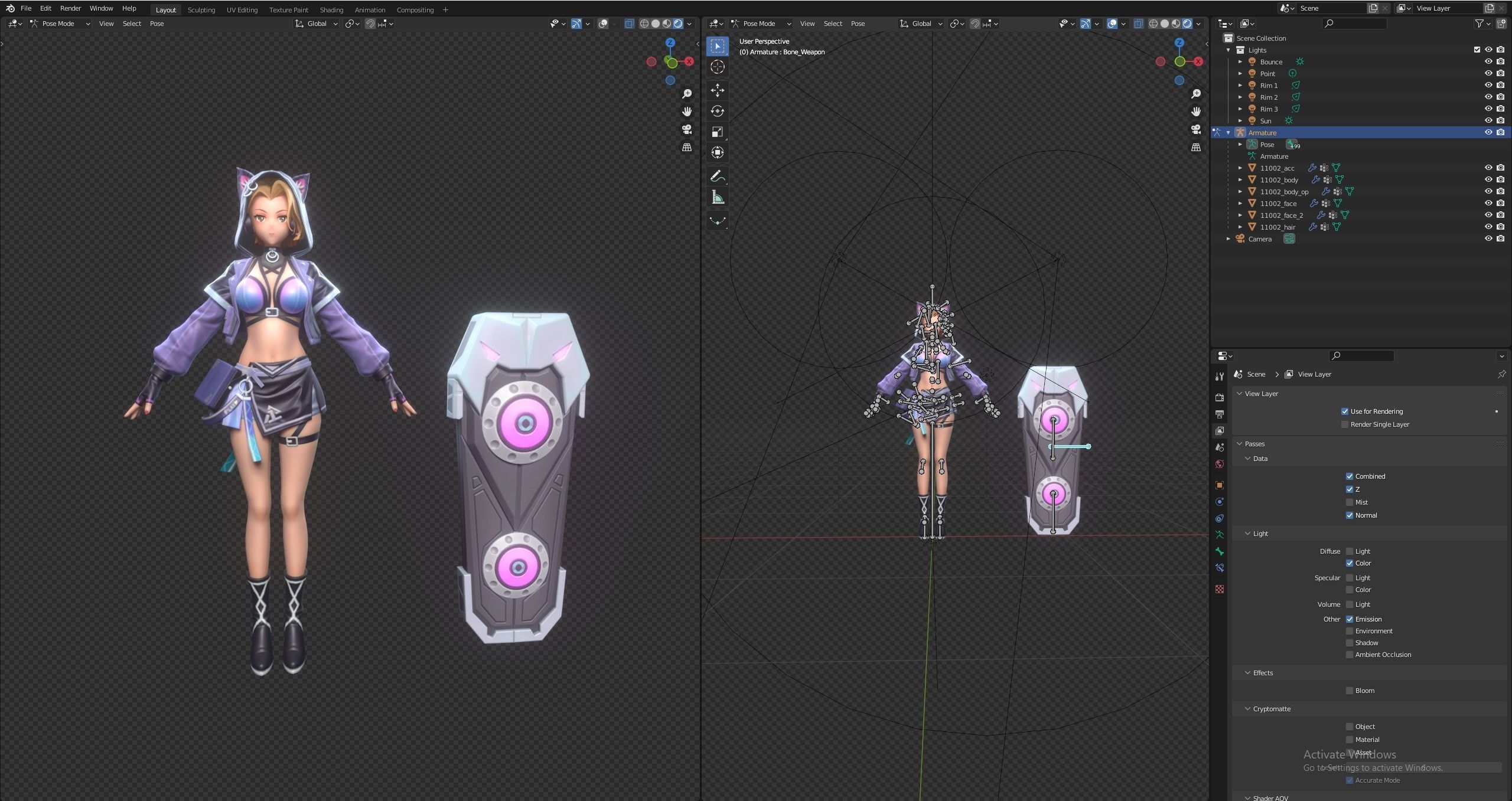MEGAN - FEMALE CHARACTER  Low-poly 3D model_1