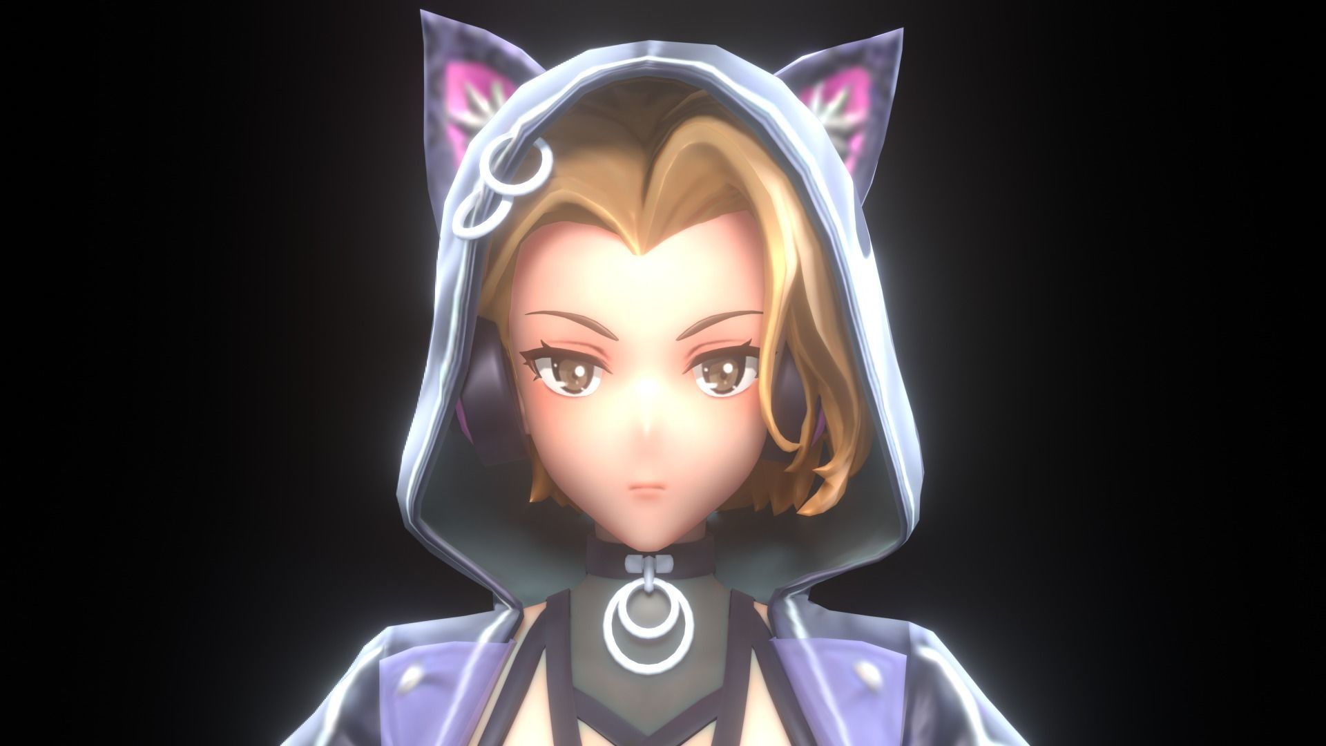 MEGAN - FEMALE CHARACTER  Low-poly 3D model_2