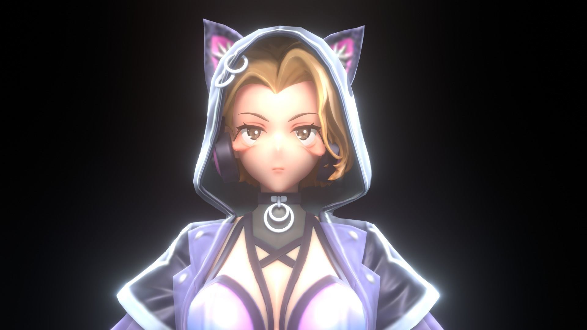 MEGAN - FEMALE CHARACTER  Low-poly 3D model_8