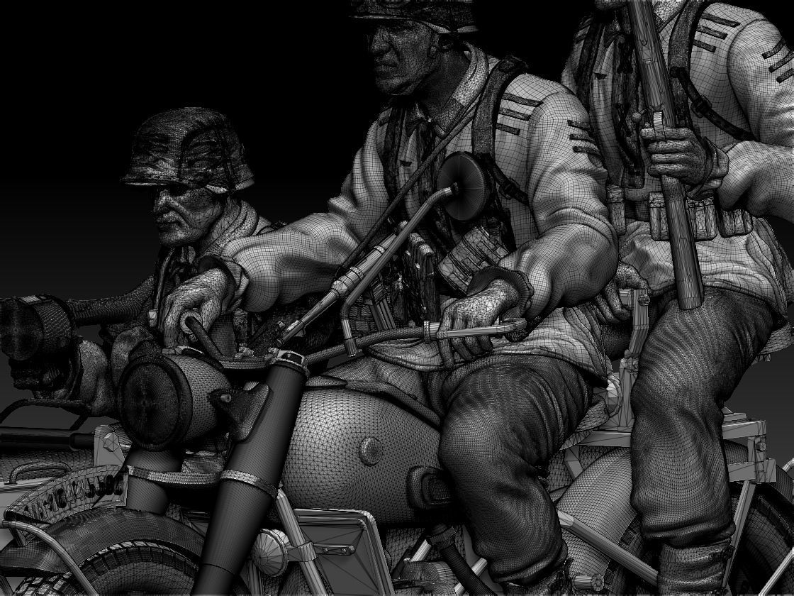 german motorcycle crew 3D print model_14