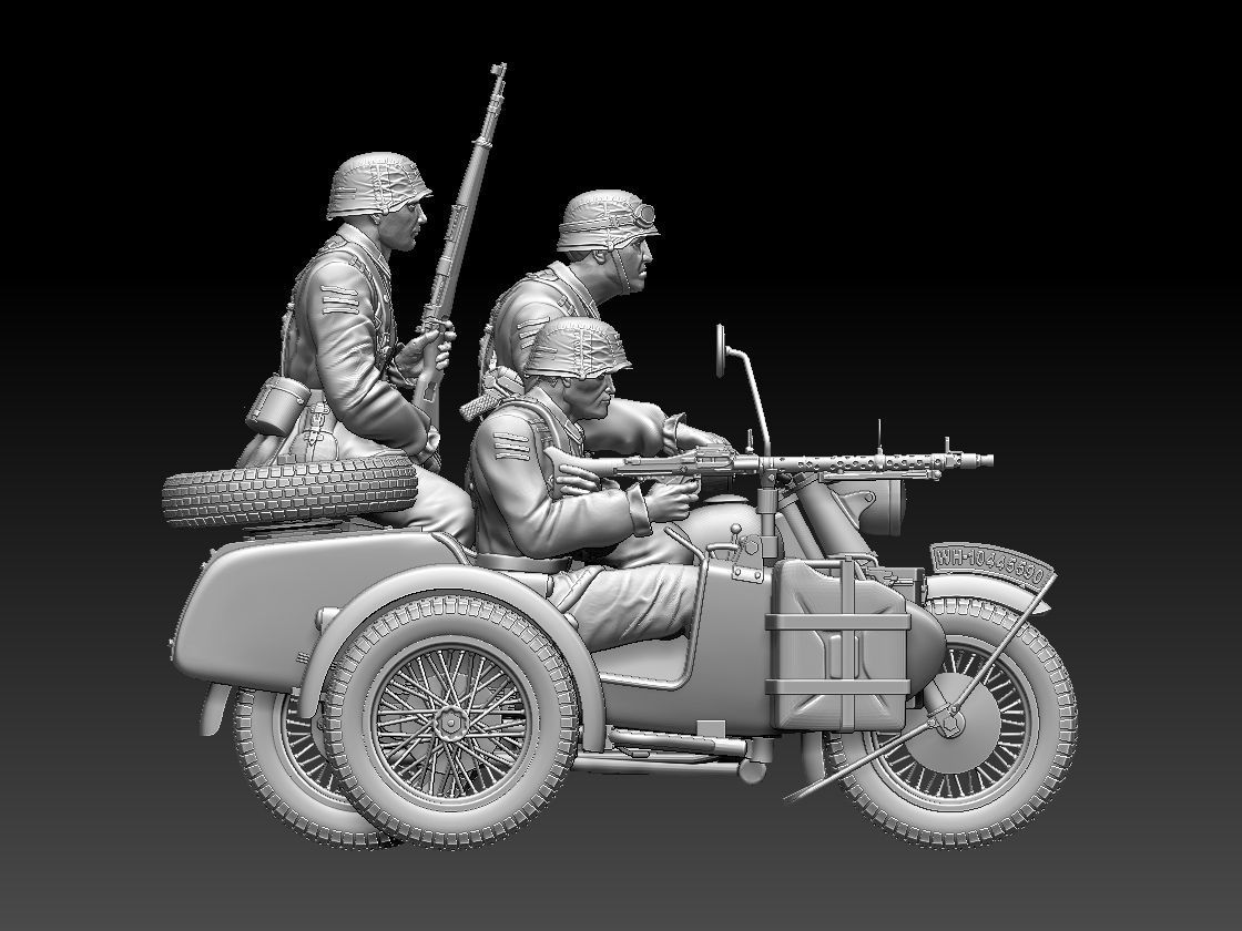 german motorcycle crew 3D print model_5