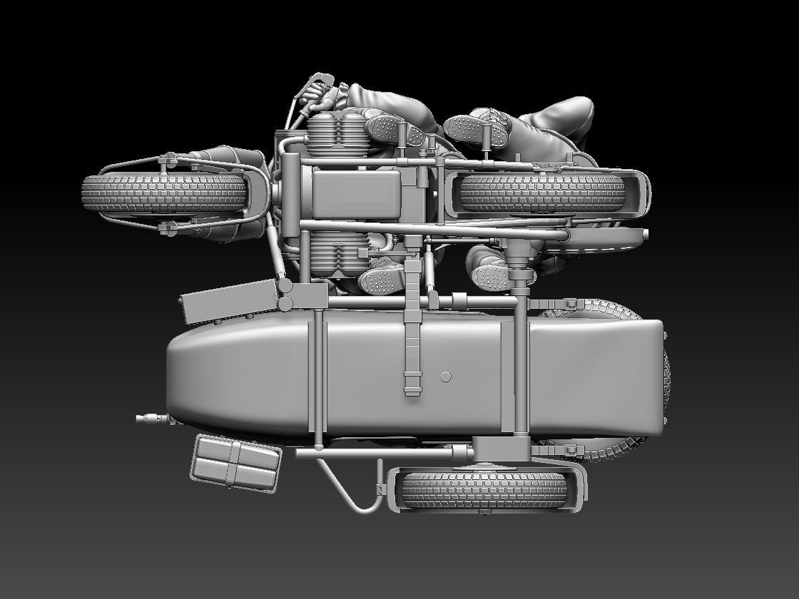 german motorcycle crew 3D print model_16