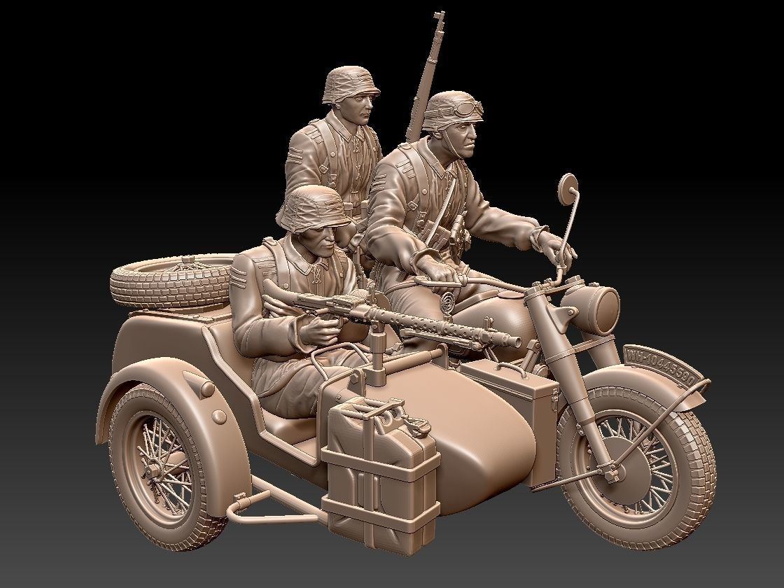 german motorcycle crew 3D print model_3