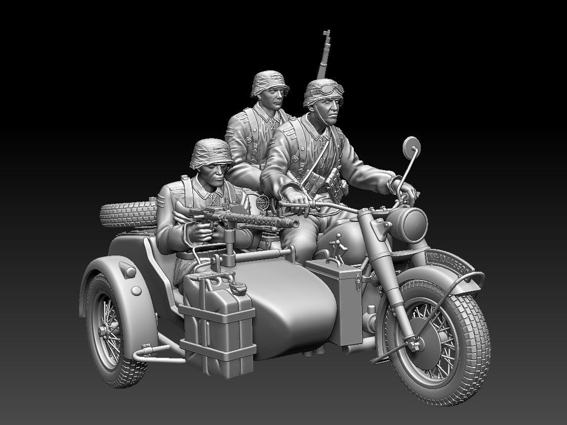 german motorcycle crew 3D print model_2