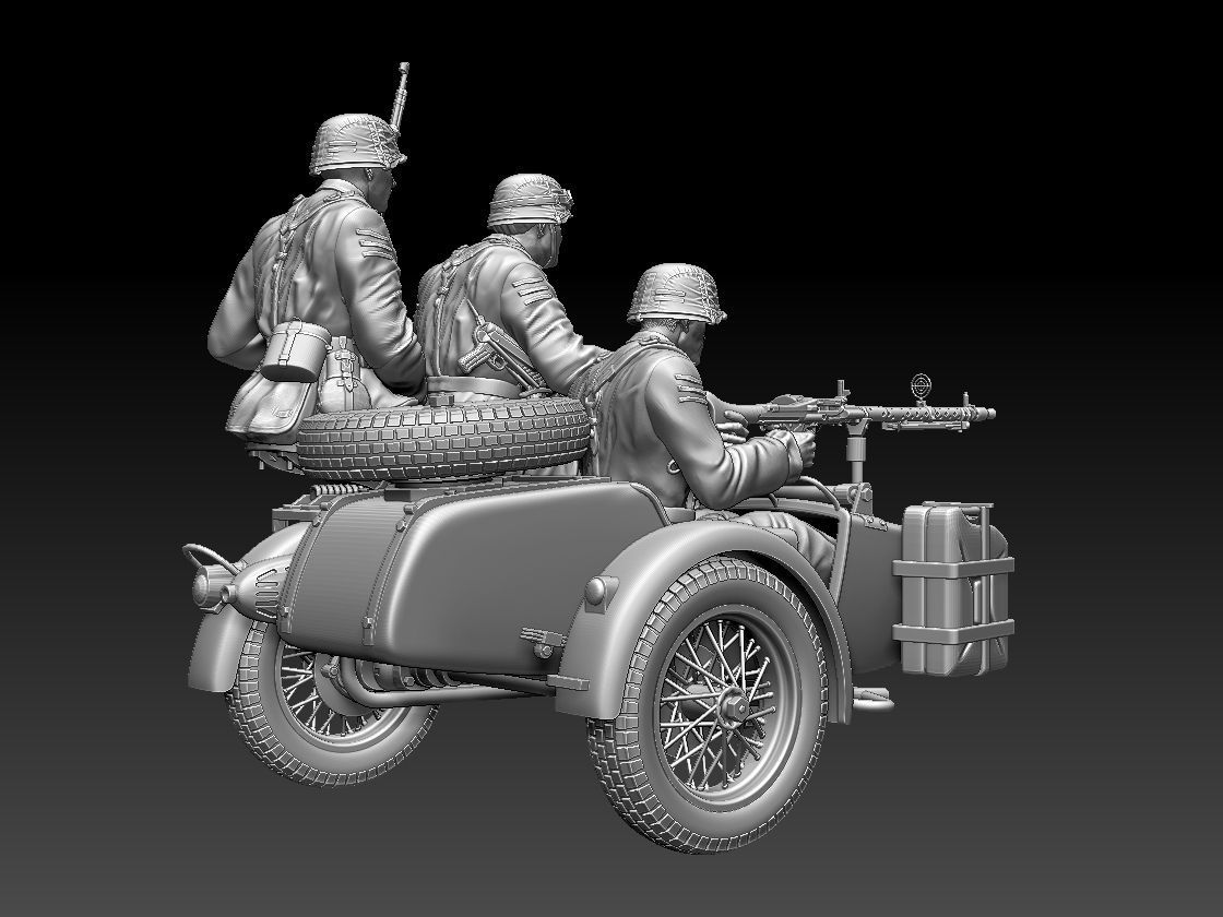 german motorcycle crew 3D print model_15