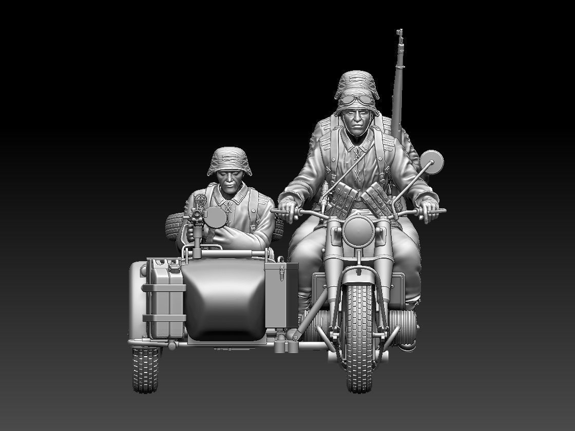 german motorcycle crew 3D print model_12