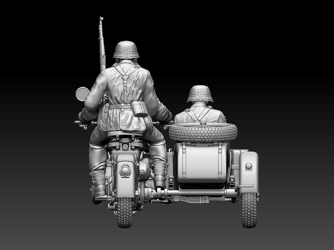 german motorcycle crew 3D print model_8