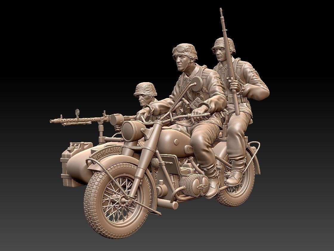 german motorcycle crew 3D print model_6