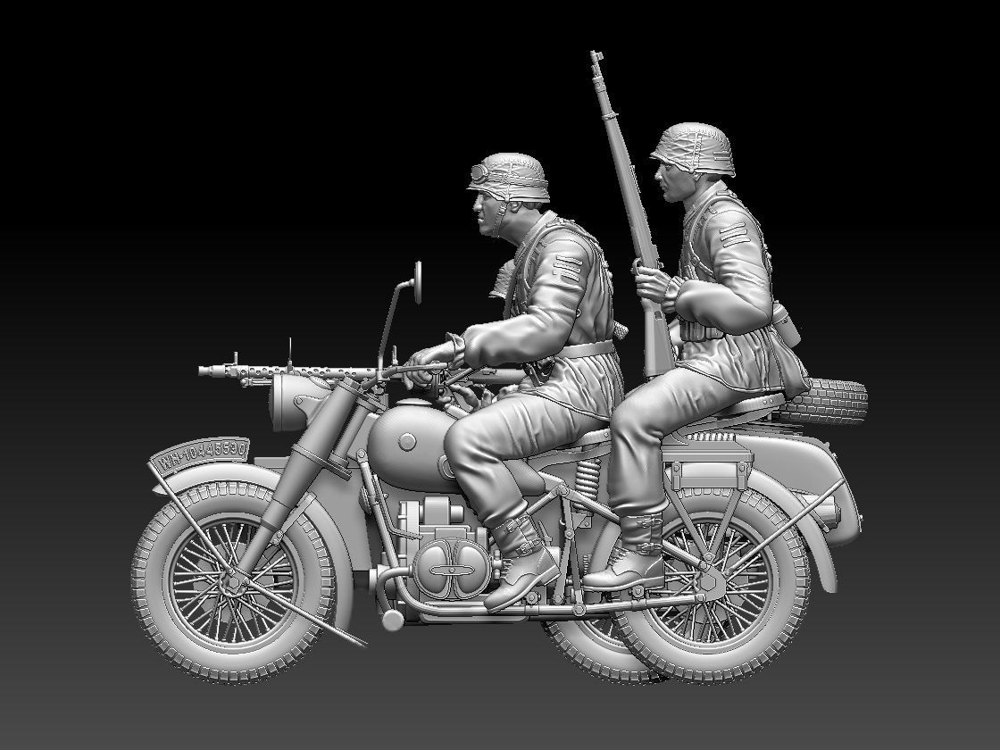 german motorcycle crew 3D print model_4