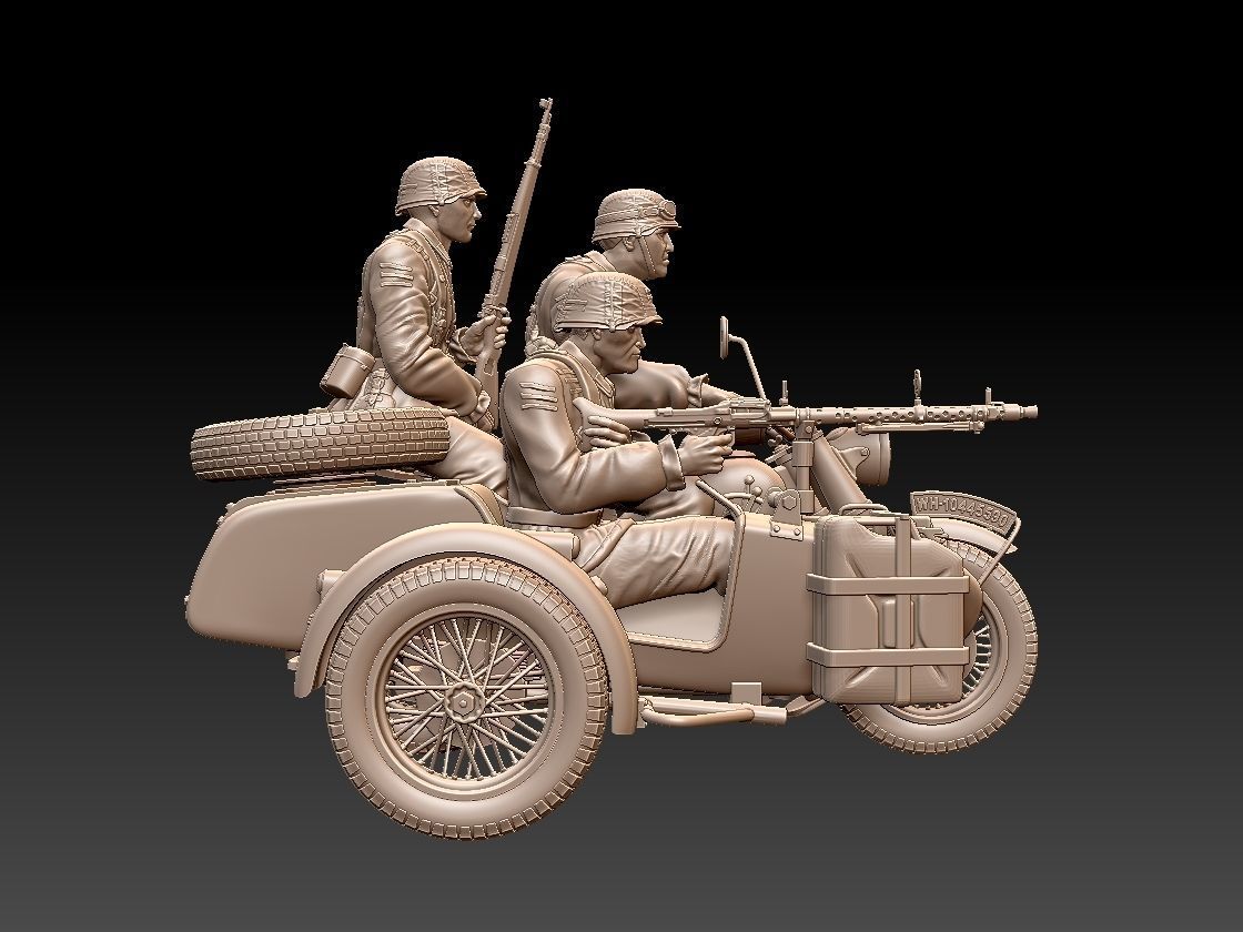 german motorcycle crew 3D print model_7