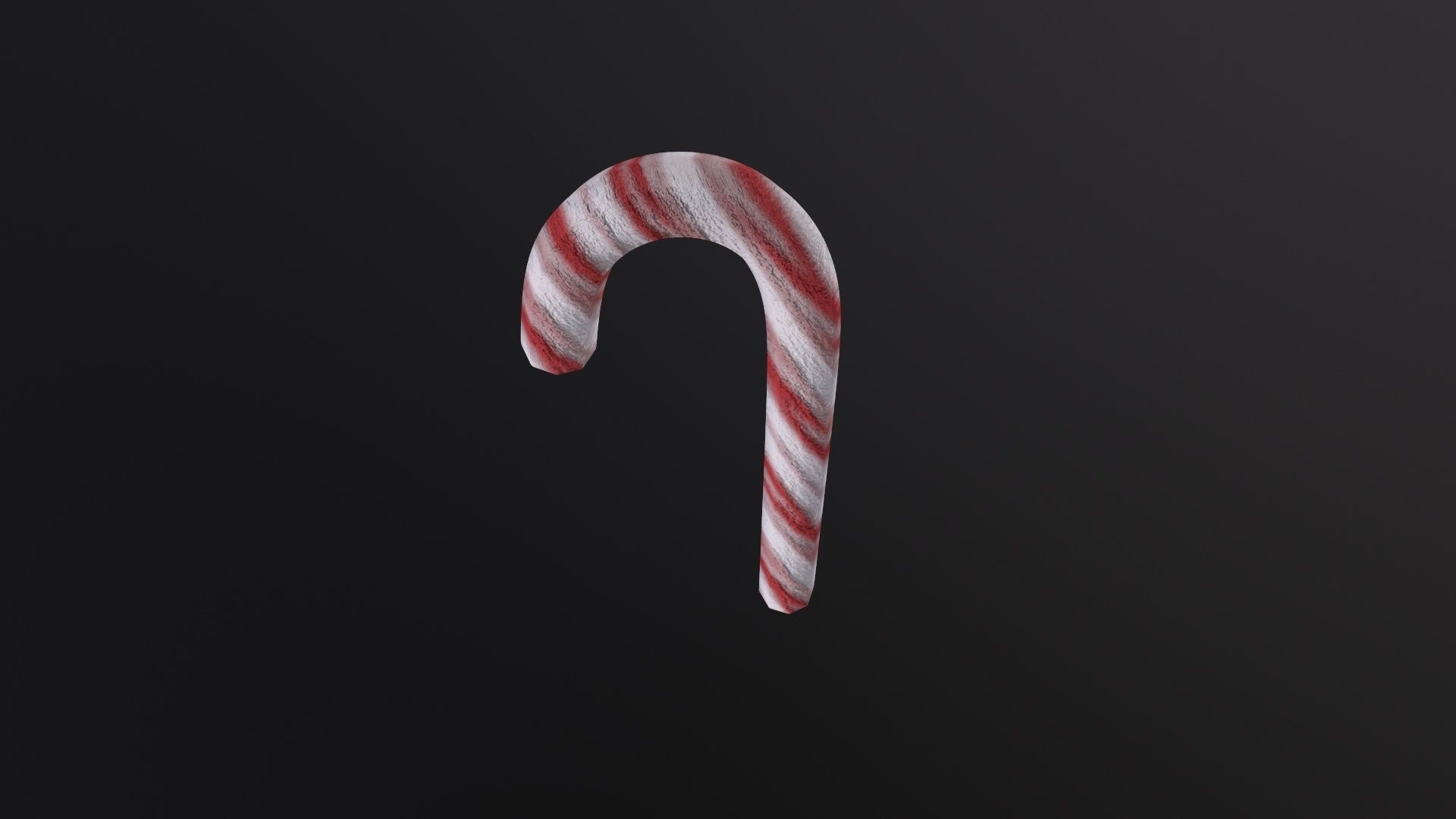 Christmas Candy Cane 3D Model Low-poly 3D model_4