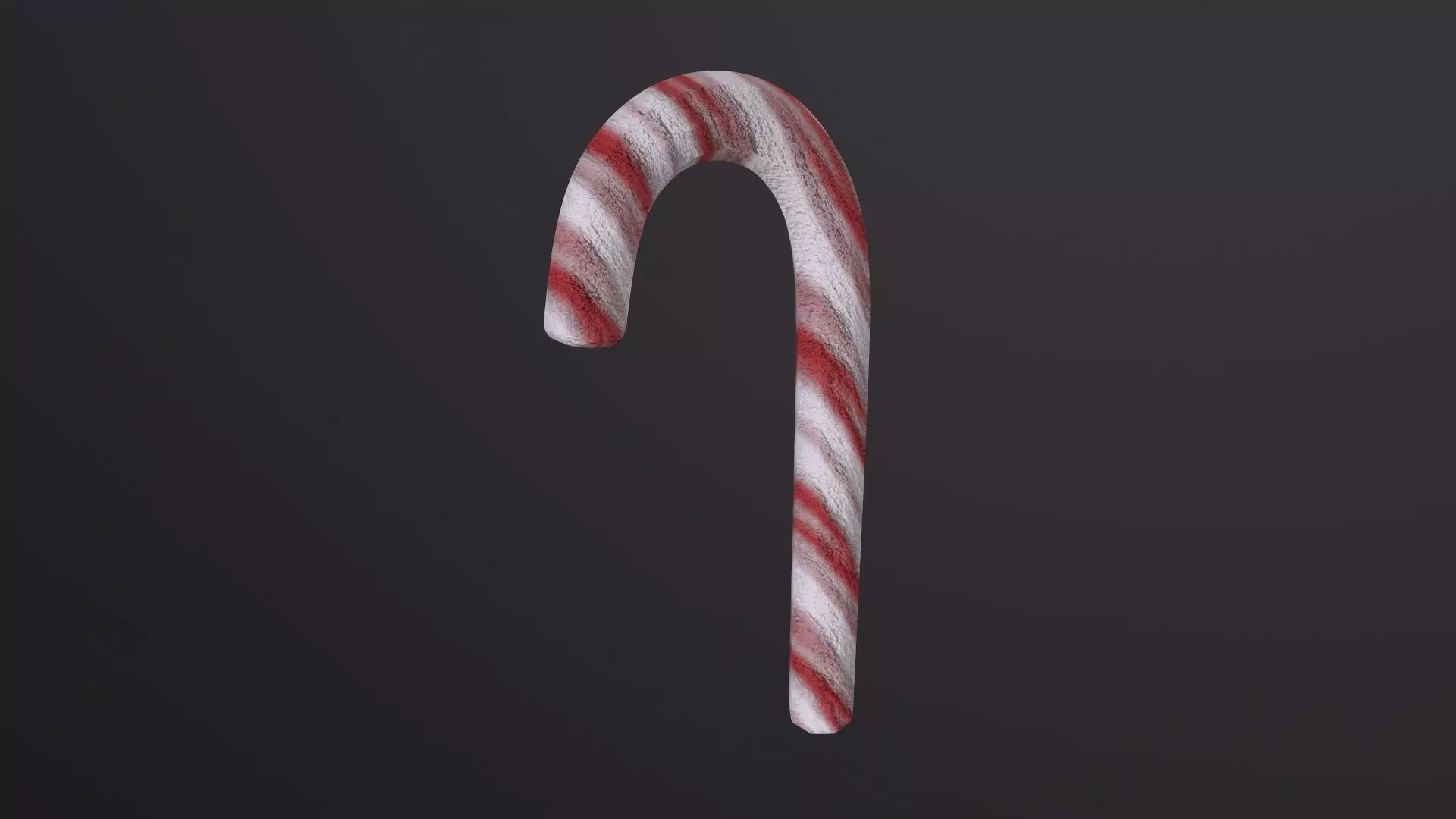 Christmas Candy Cane 3D Model Low-poly 3D model_0