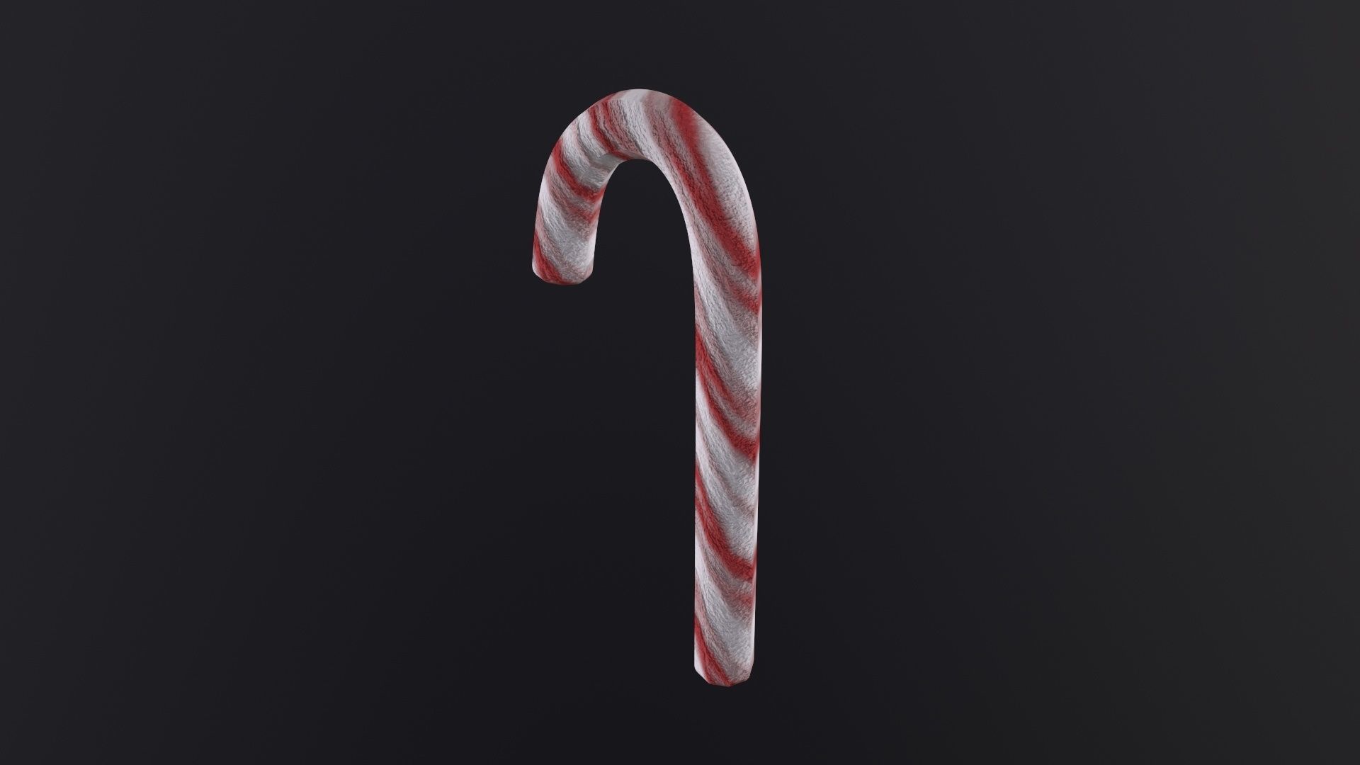 Christmas Candy Cane 3D Model Low-poly 3D model_2