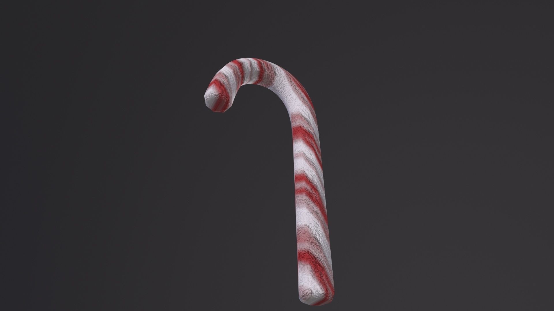 Christmas Candy Cane 3D Model Low-poly 3D model_3
