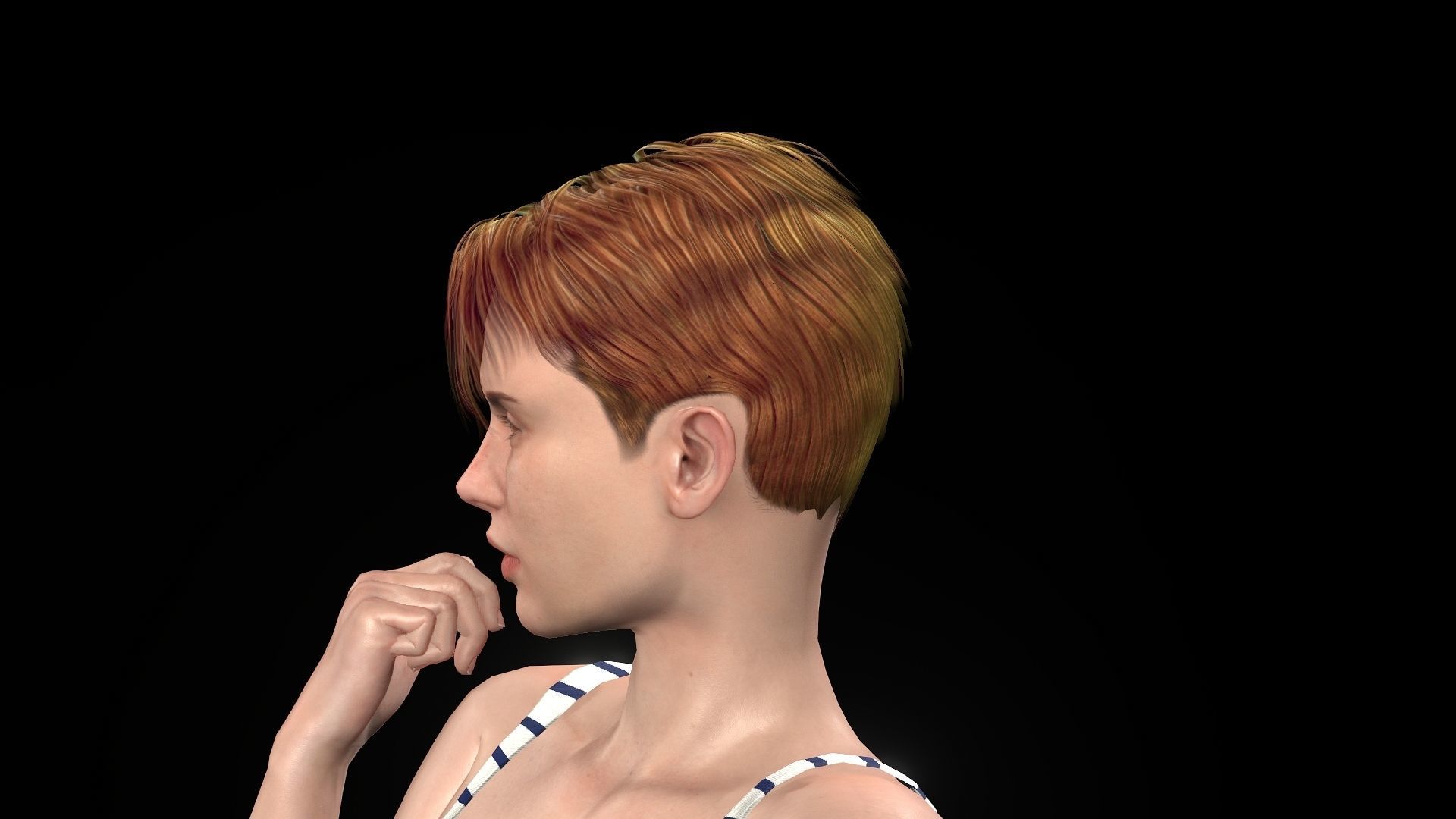 Jenna Walker Low-poly 3D model_22