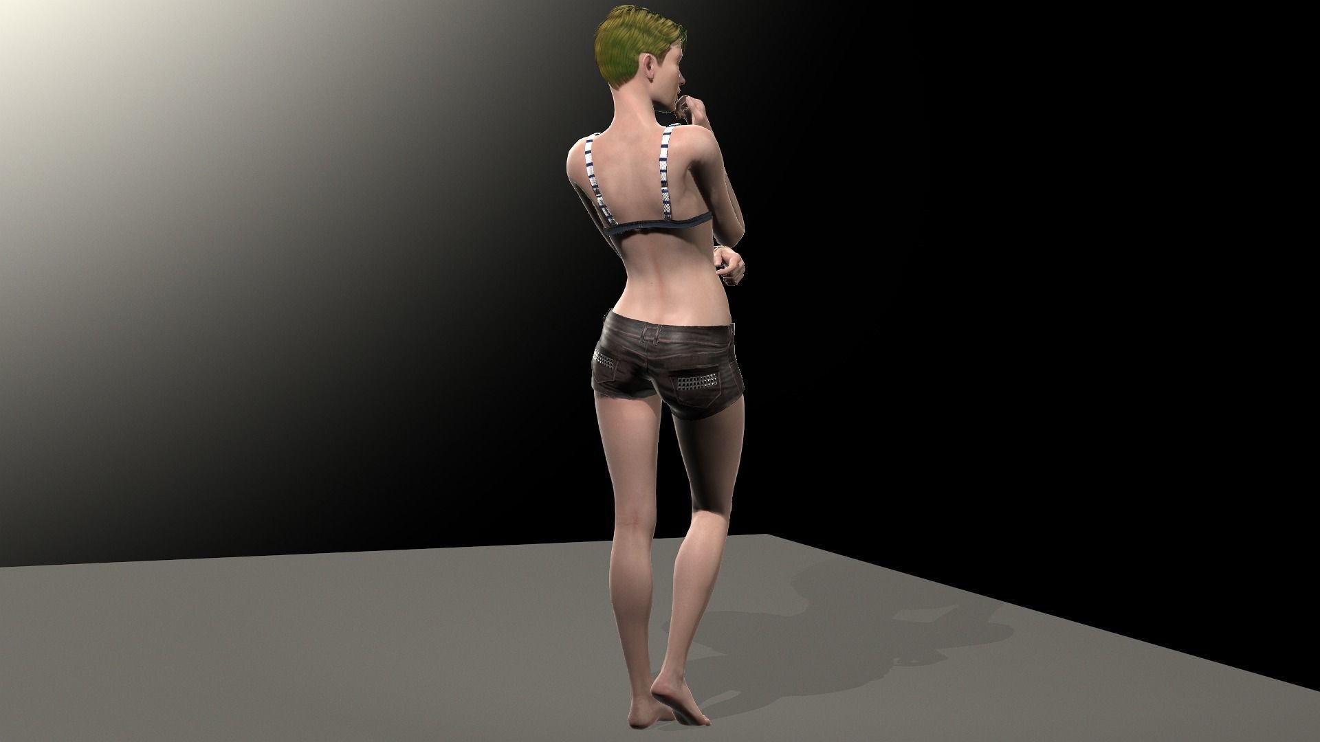 Jenna Walker Low-poly 3D model_5