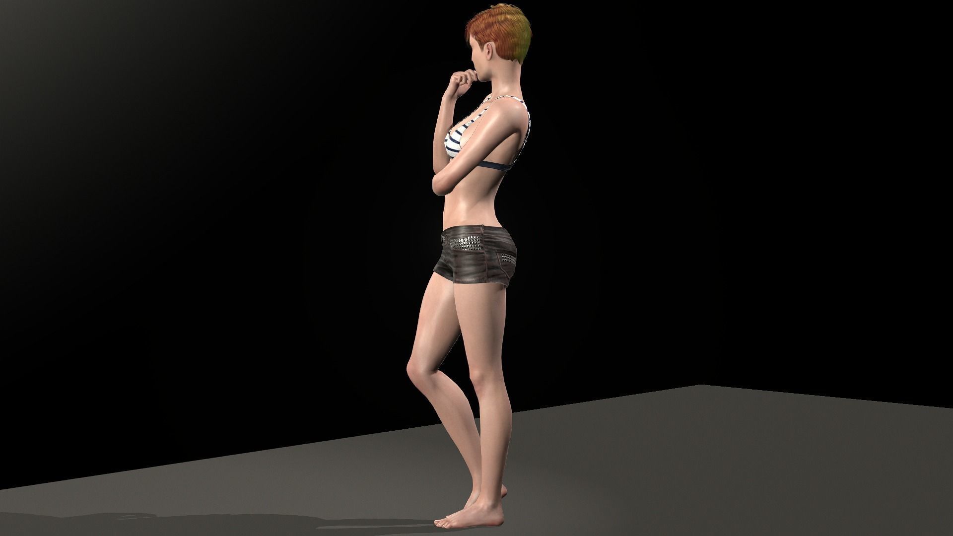 Jenna Walker Low-poly 3D model_10