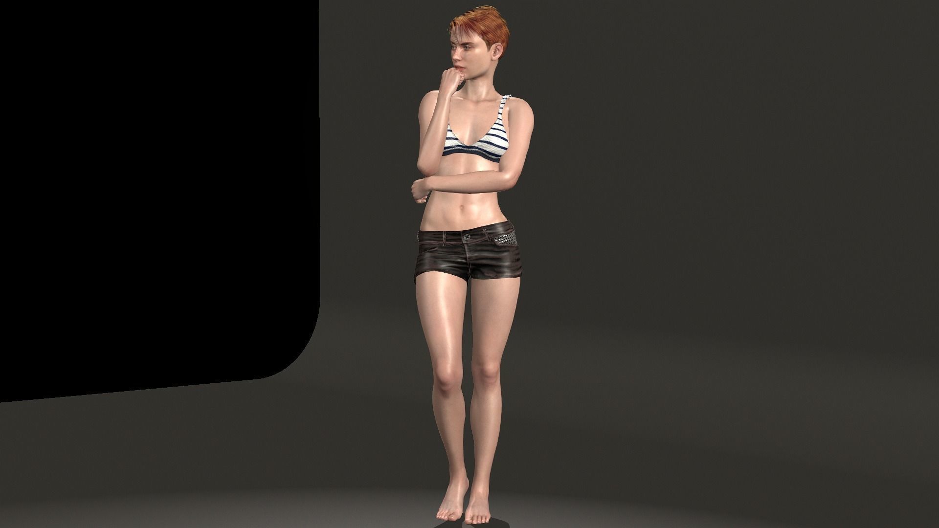 Jenna Walker Low-poly 3D model_14