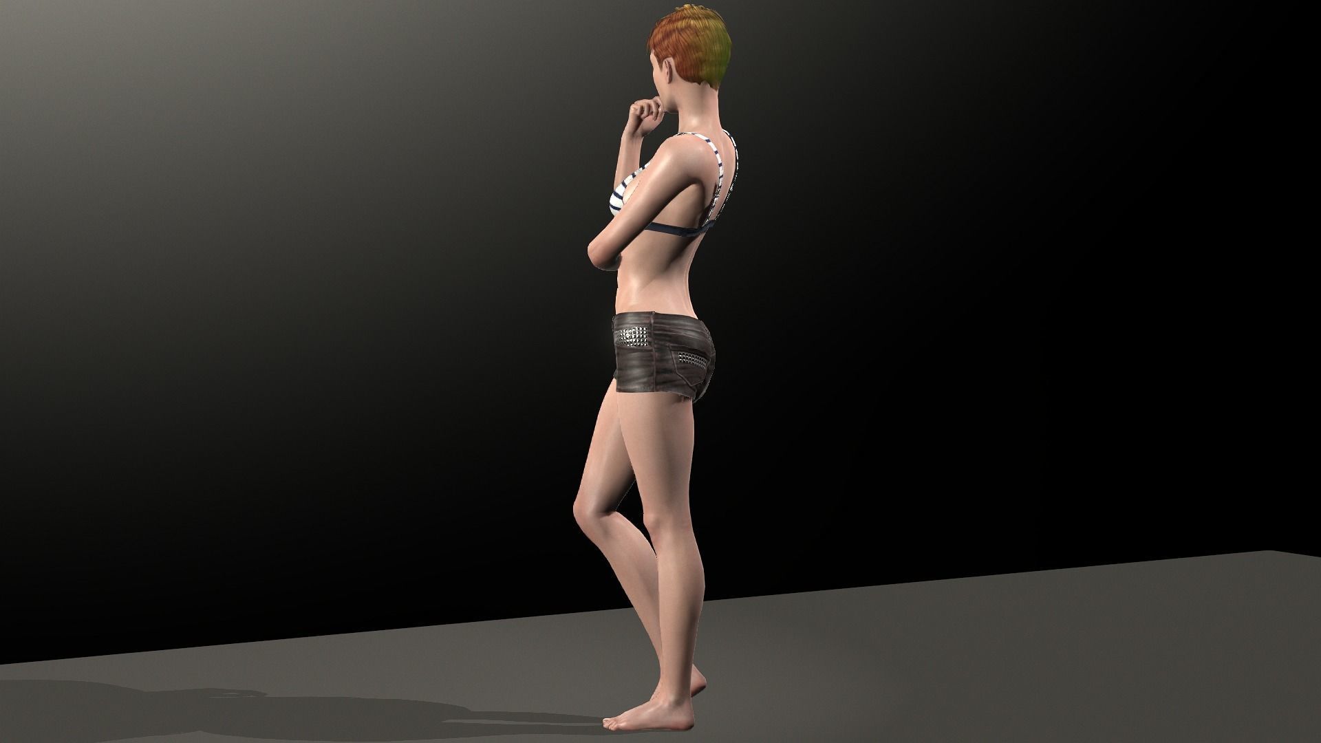 Jenna Walker Low-poly 3D model_9