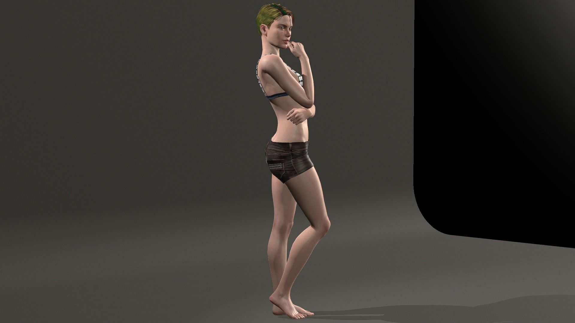 Jenna Walker Low-poly 3D model_2