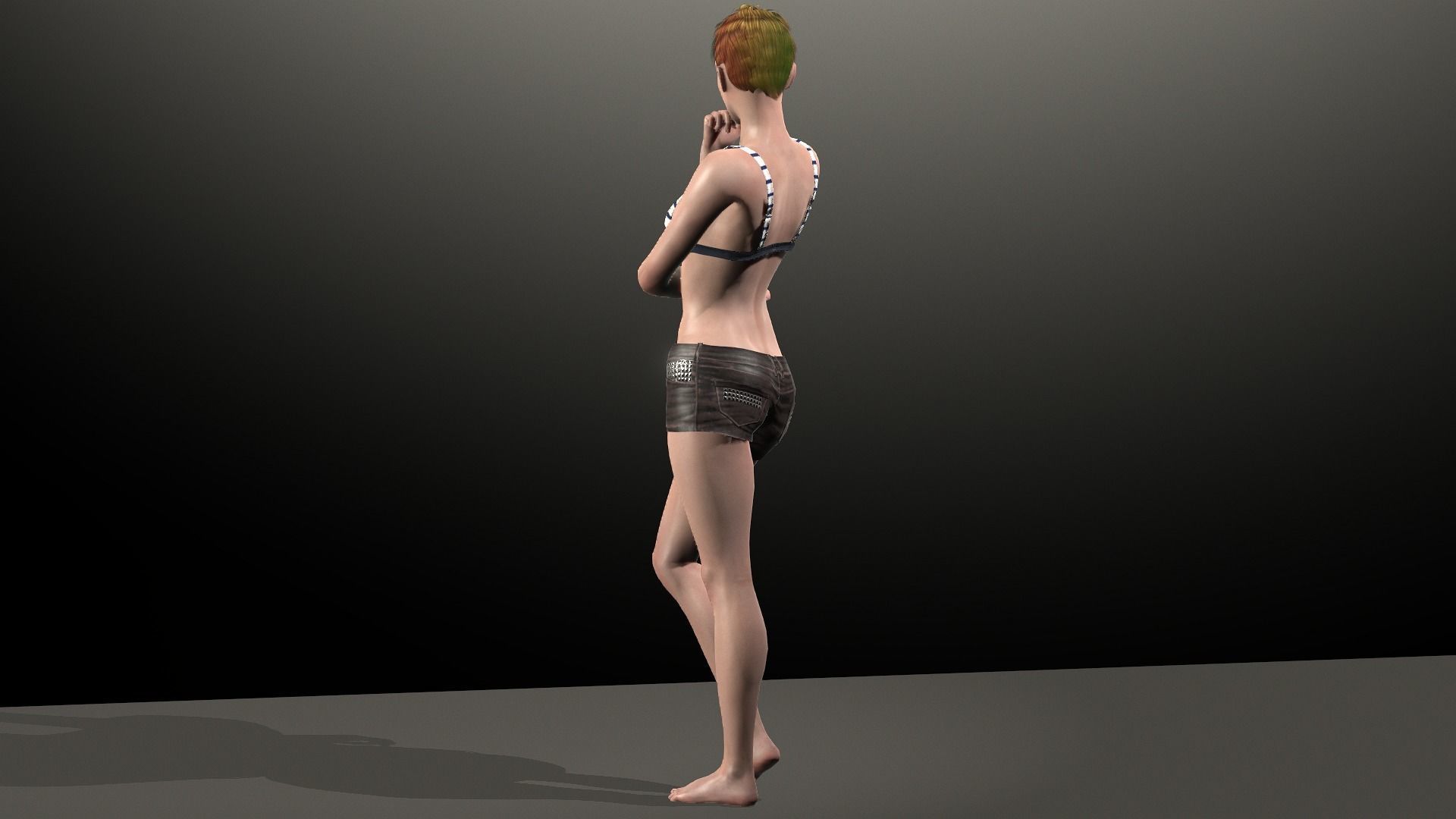 Jenna Walker Low-poly 3D model_8