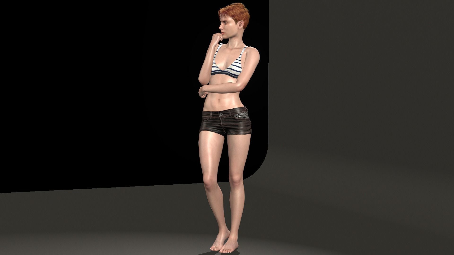 Jenna Walker Low-poly 3D model_13