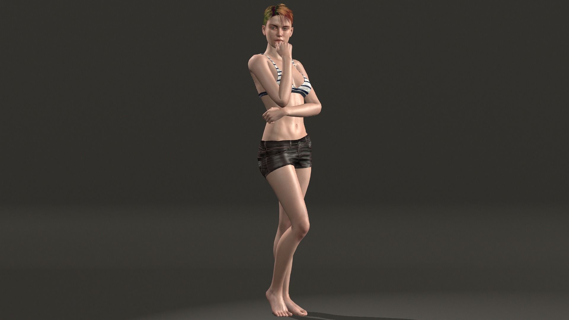 Jenna Walker Low-poly 3D model_1