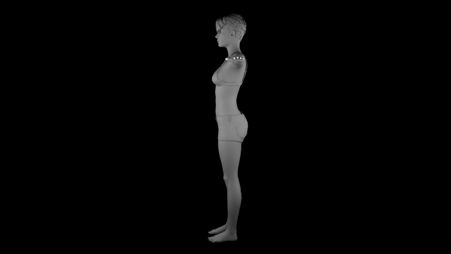 Jenna Walker Low-poly 3D model_33