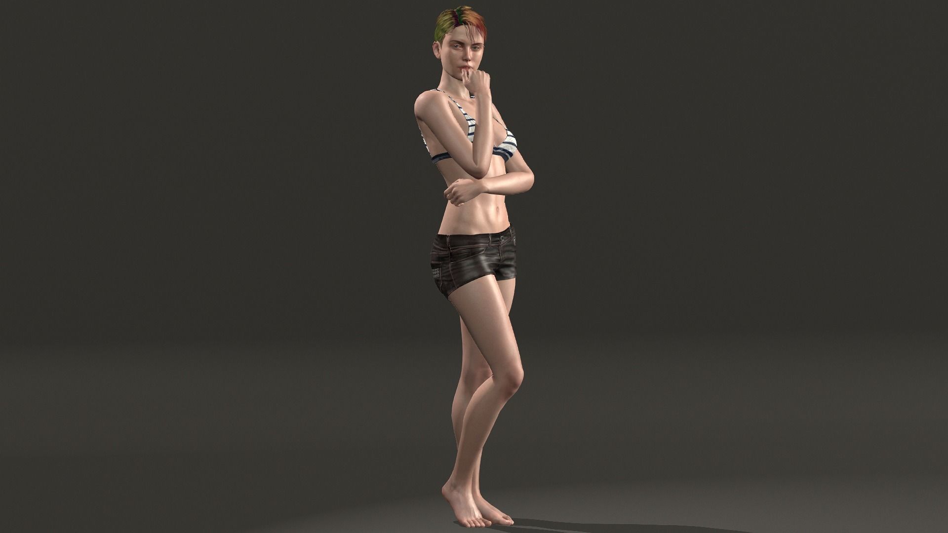 Jenna Walker Low-poly 3D model_17