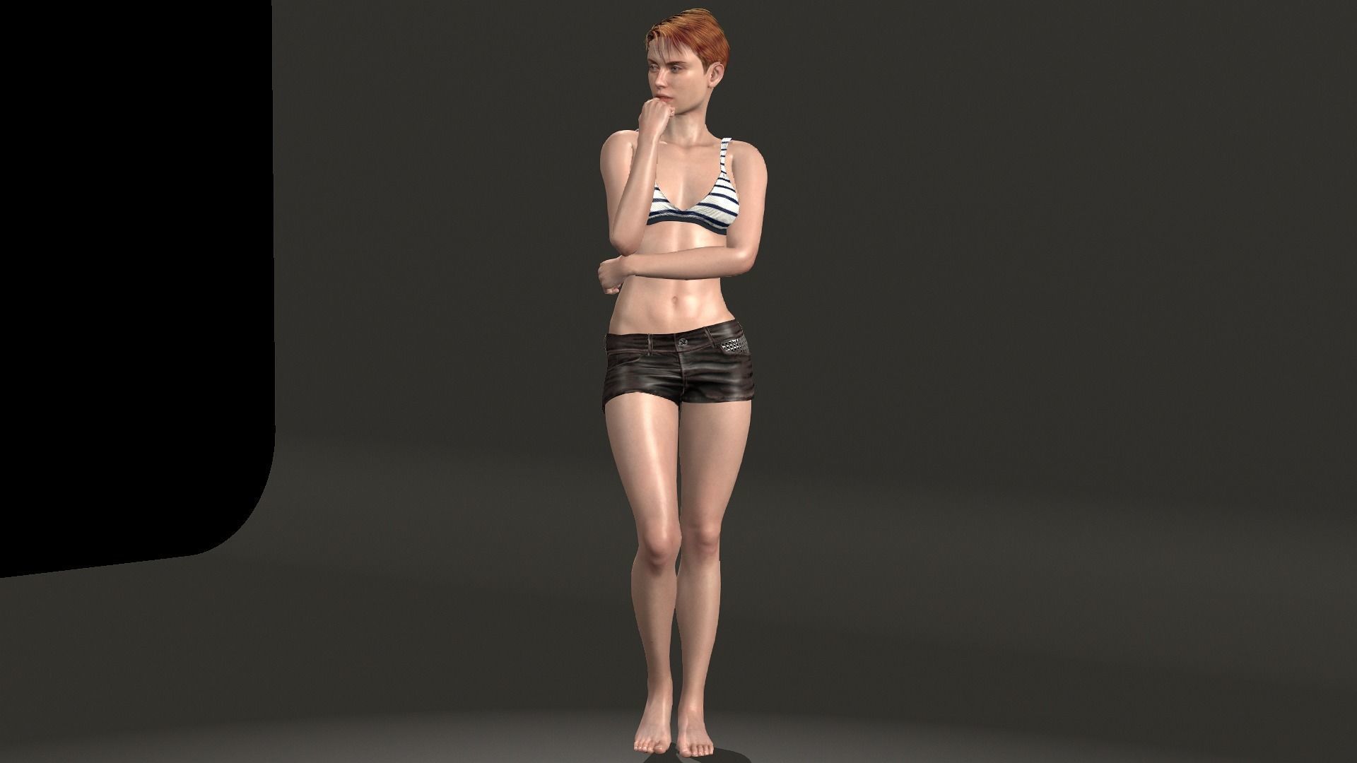 Jenna Walker Low-poly 3D model_15