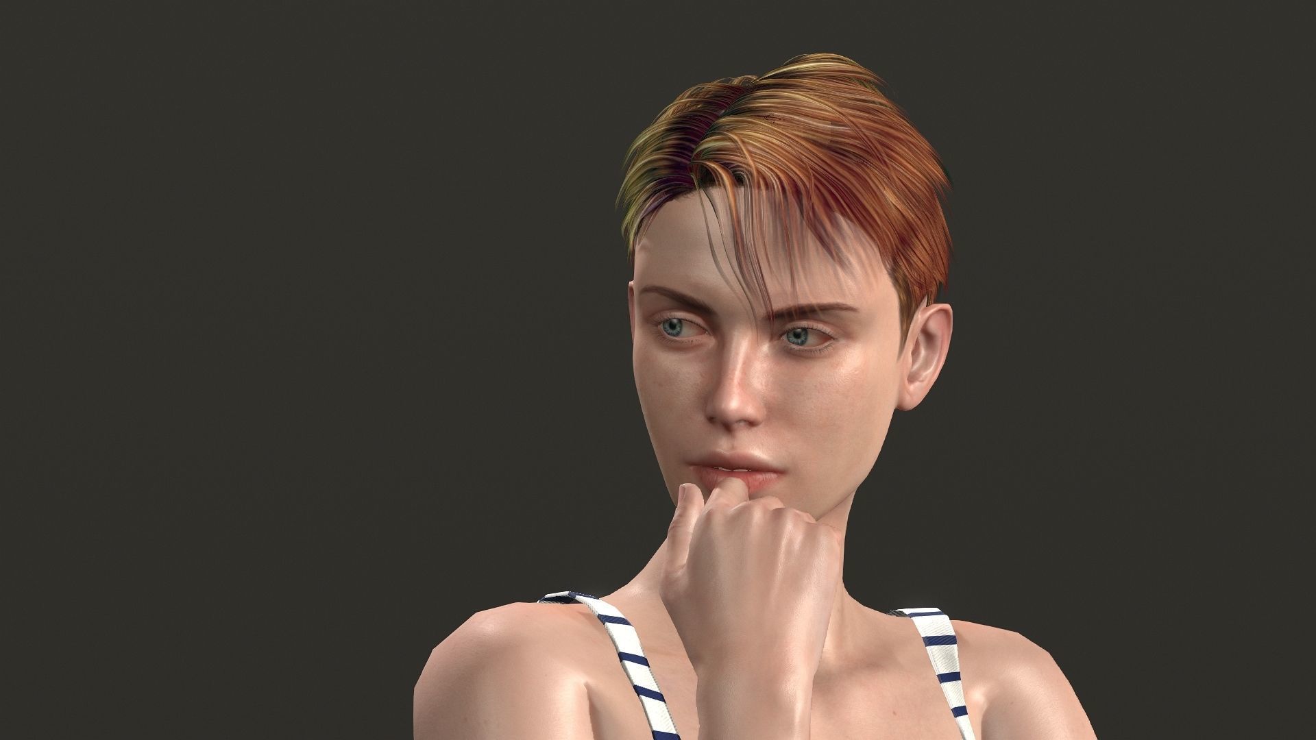 Jenna Walker Low-poly 3D model_29