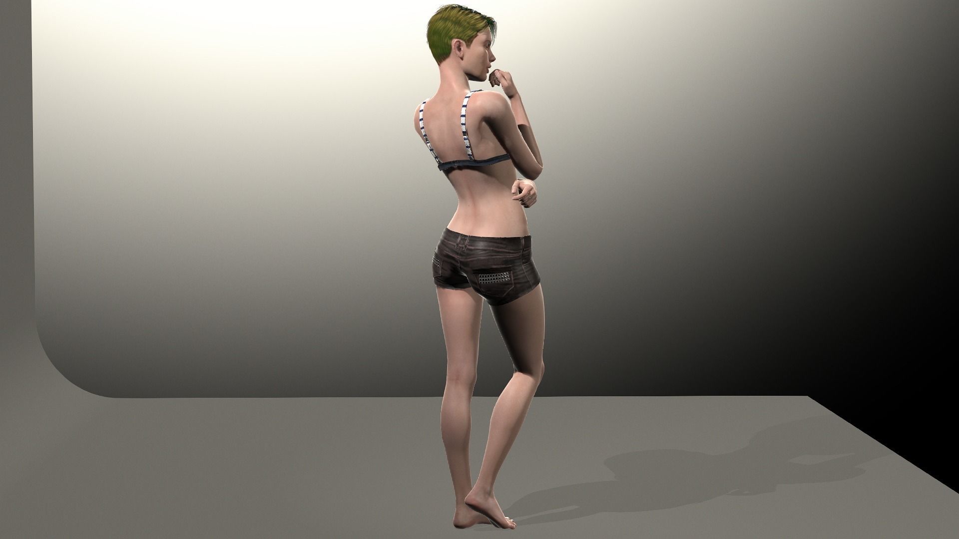 Jenna Walker Low-poly 3D model_4