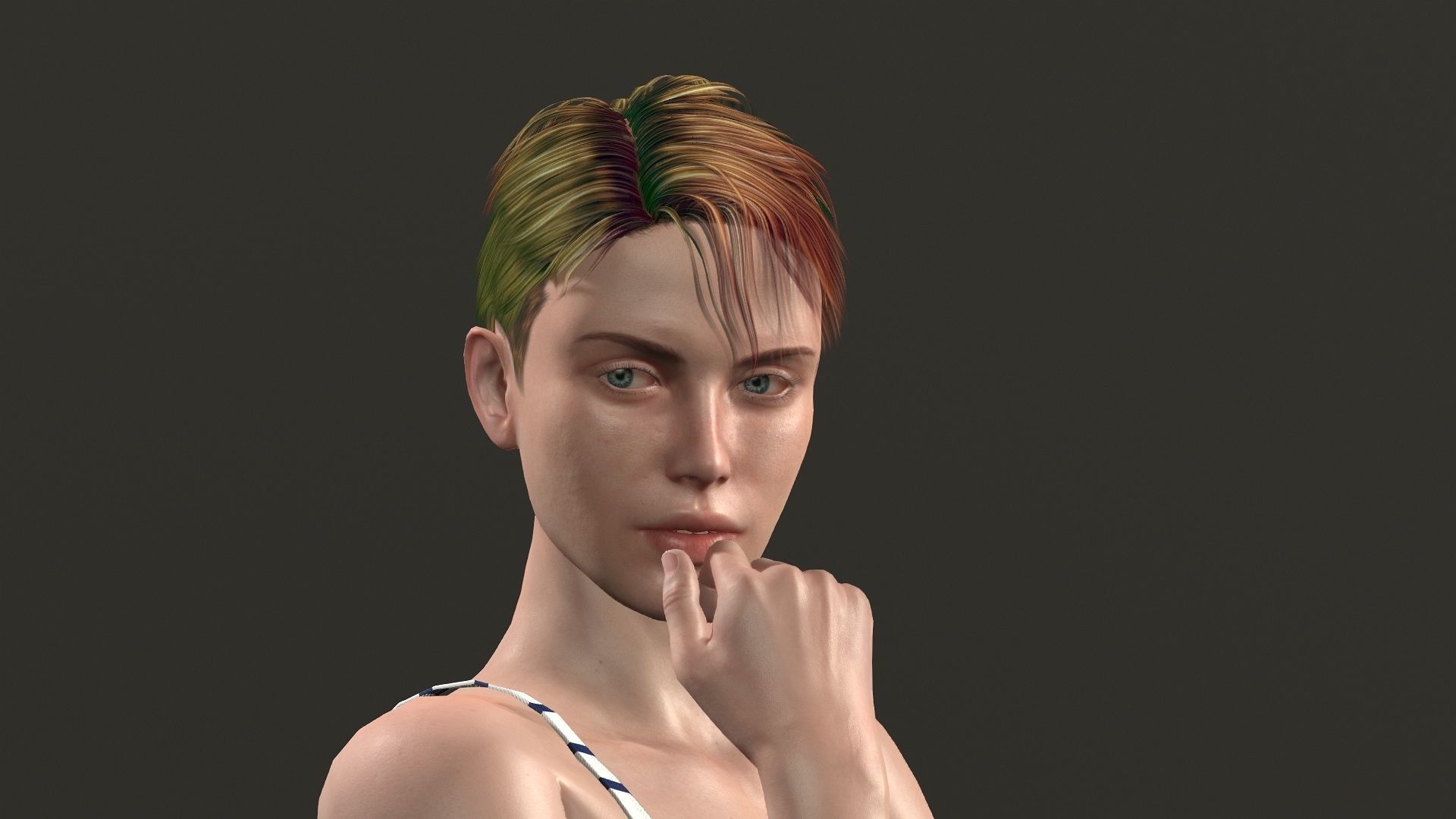 Jenna Walker Low-poly 3D model_18