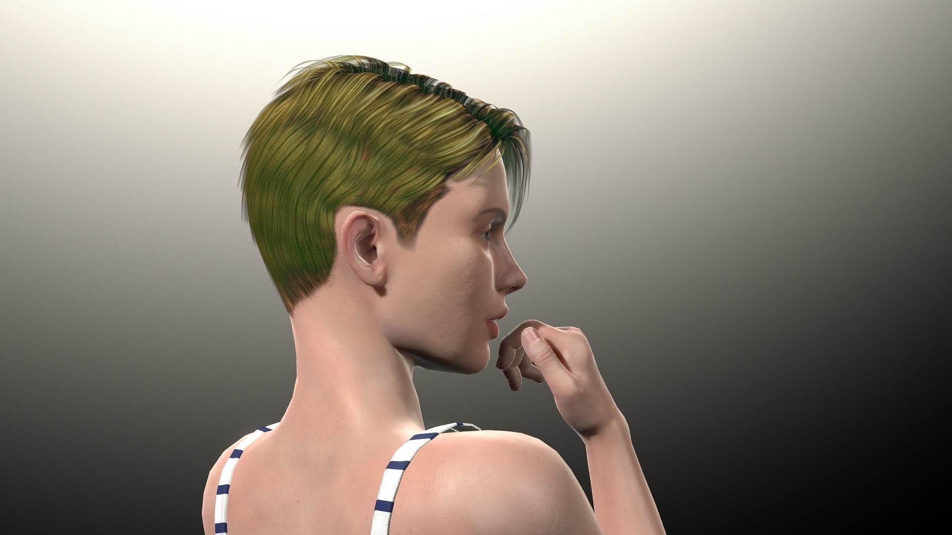 Jenna Walker Low-poly 3D model_21