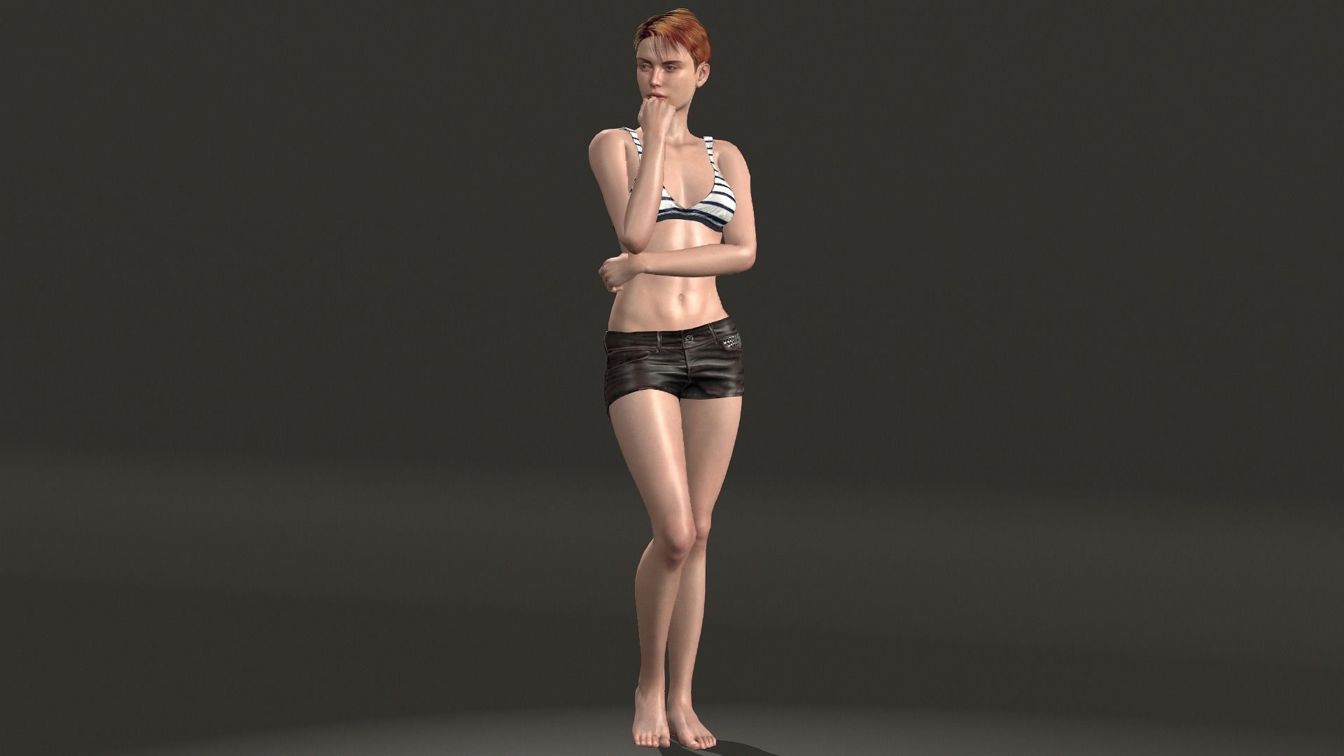 Jenna Walker Low-poly 3D model_16