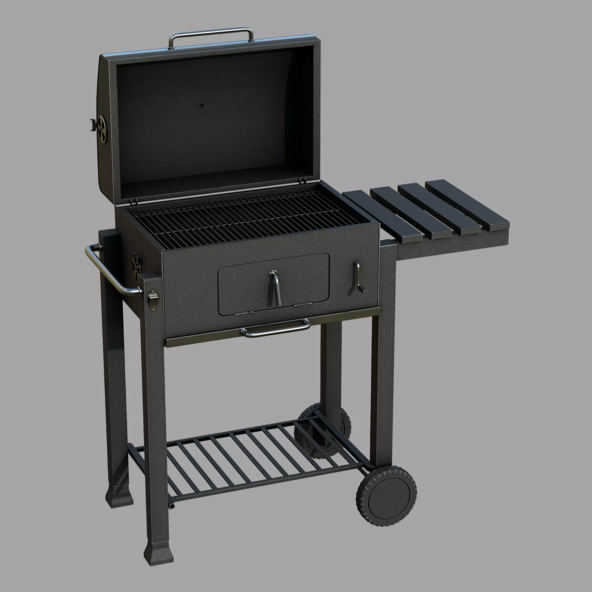 Barbecue Low-poly 3D model_0