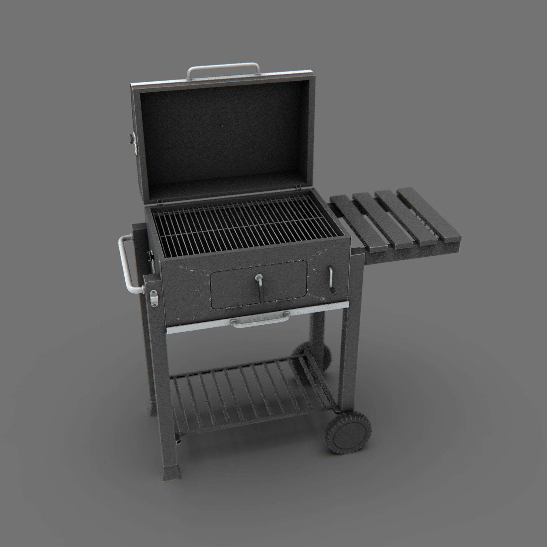 Barbecue Low-poly 3D model_8