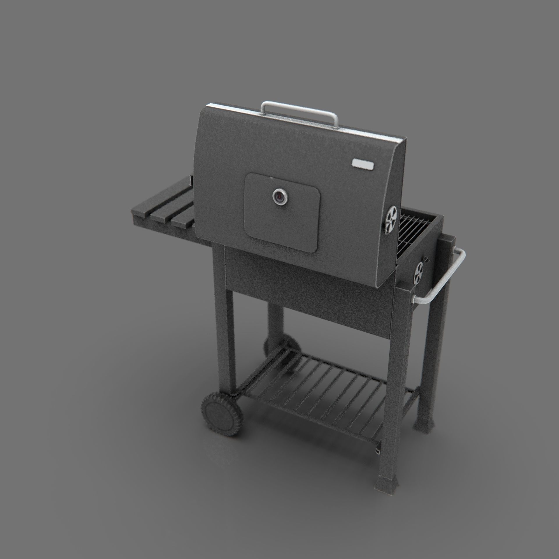 Barbecue Low-poly 3D model_11