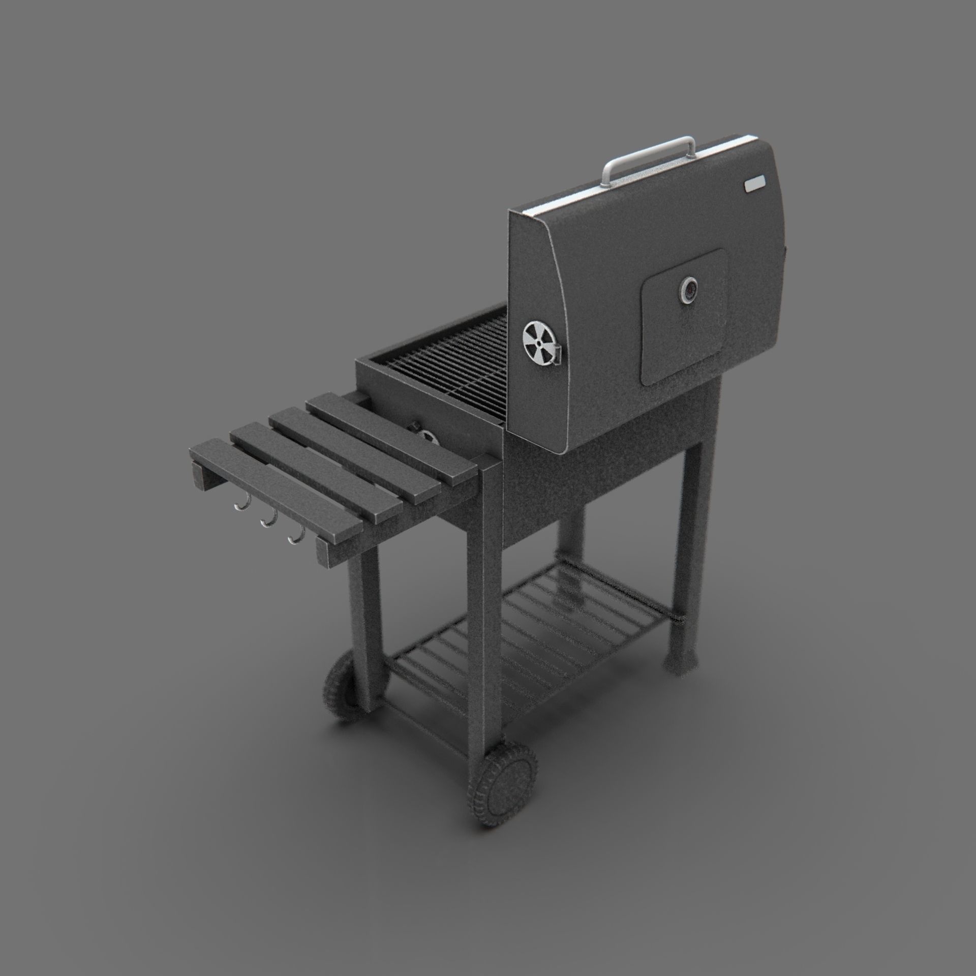 Barbecue Low-poly 3D model_10