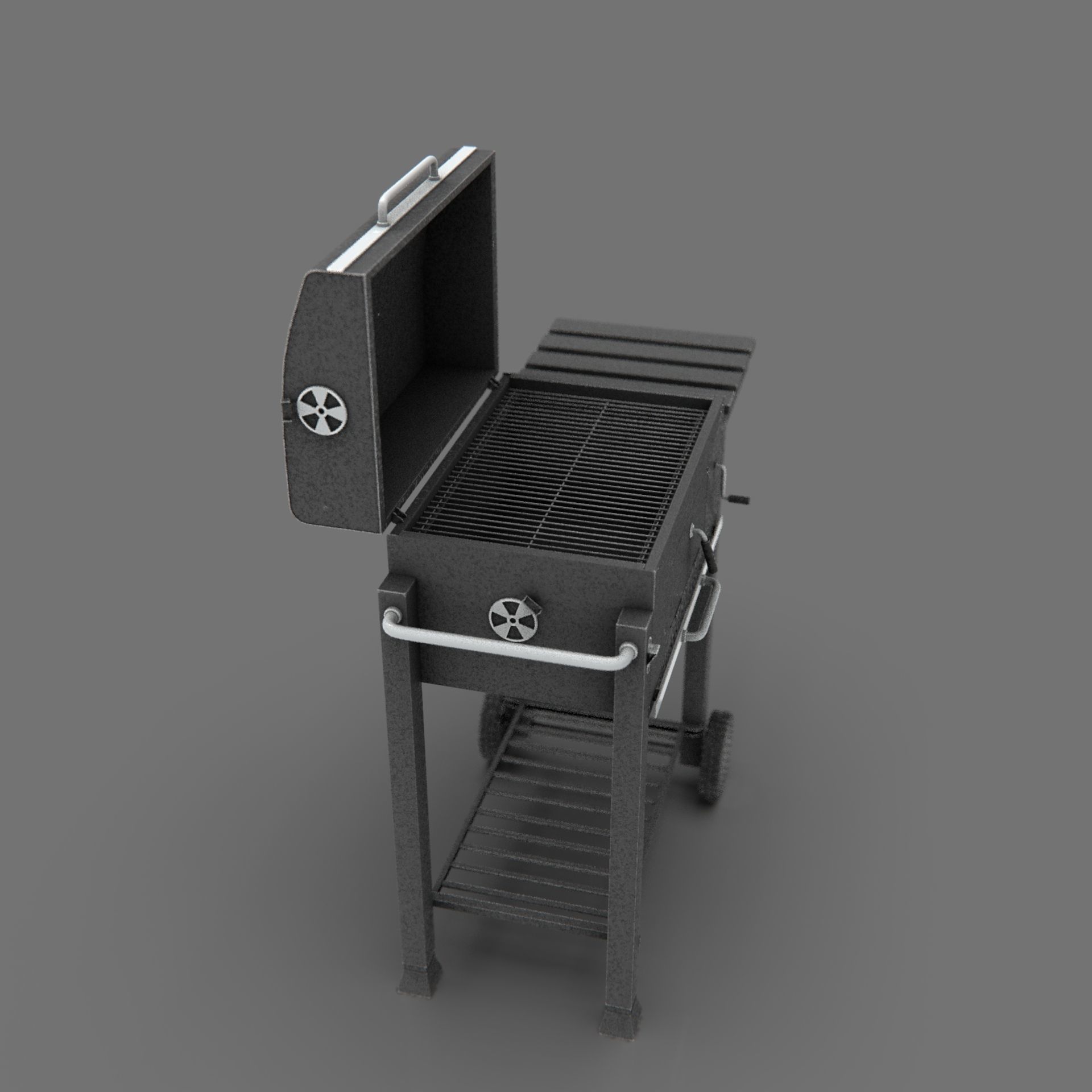 Barbecue Low-poly 3D model_12