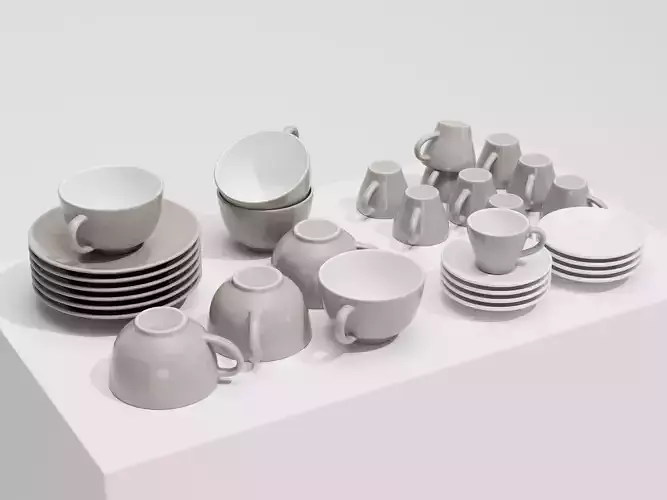 Coffee cups Free 3D model