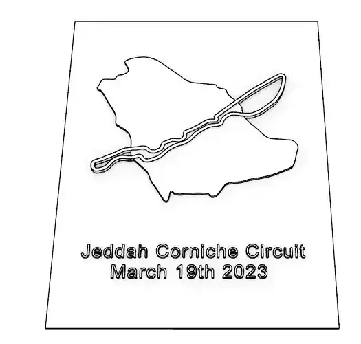 Jeddah Corniche Circuit 3D print model