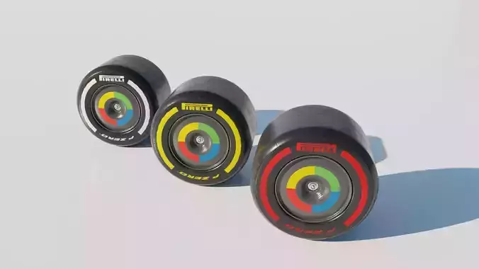 2023 McLaren Formula 1 Slick Tire Compounds 3D model